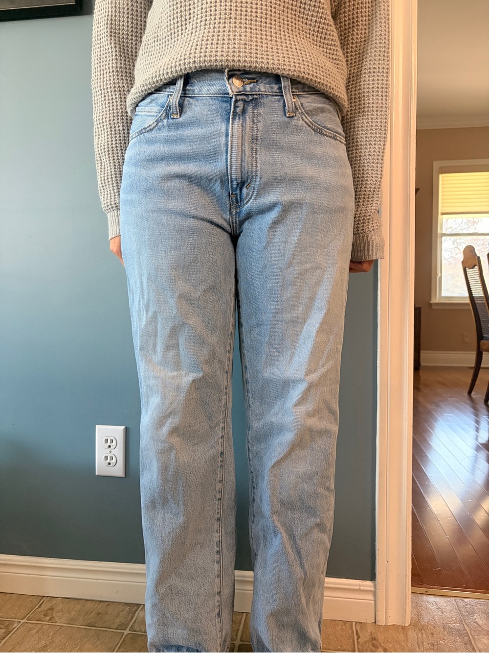 Levi's Light Blue High-Rise Straight Jeans - Women's